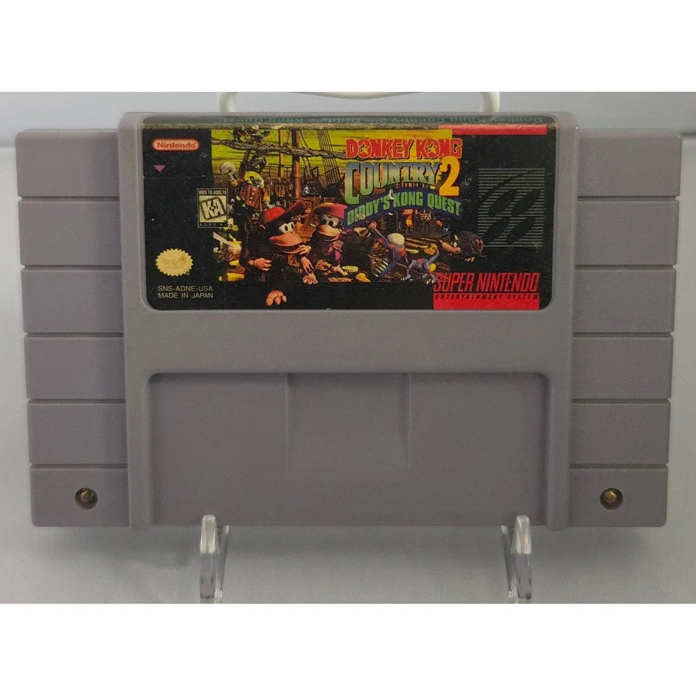 Nintendo SNS-006 Donkey Kong Country 2 Diddy's Kong‎ Quest SNES Game Cartridge